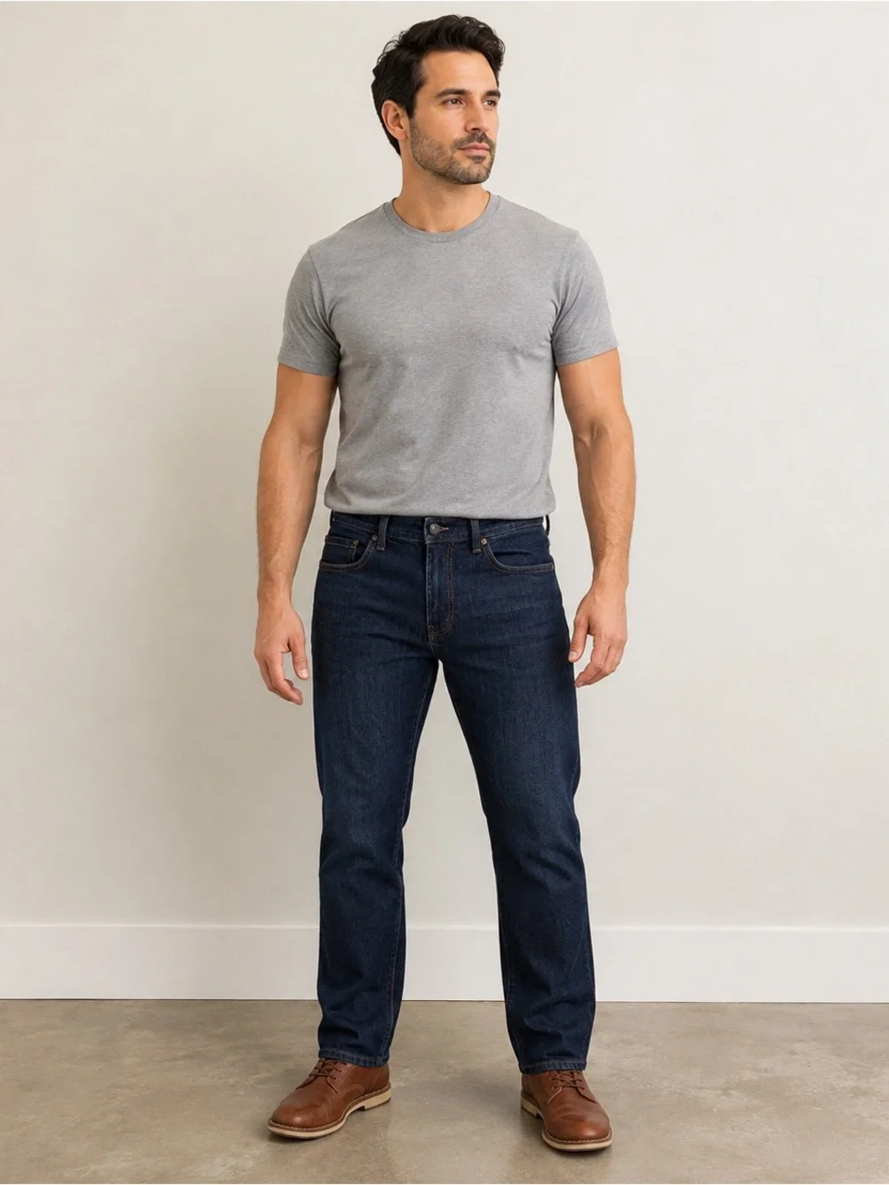 Men's English Laundry Sutton Slim Straight Leg Dark Blue Jeans Size 34x 30